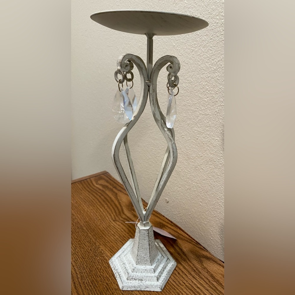 Metal COUNTRY CHIC candle holder